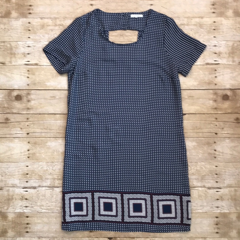 Pleione Blue and White Shift Dress Size XS